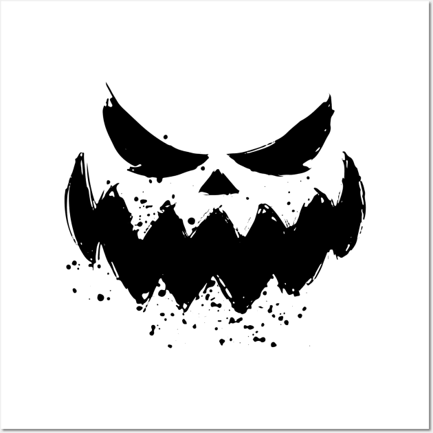 Halloween Pumpkin Face Wall Art by Hispaniola-Fineart